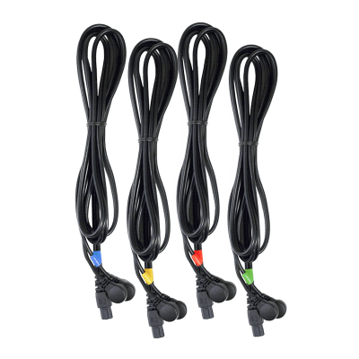 SET OF 4 CABLES 6P SNAP WITH BLACK CONNECTION